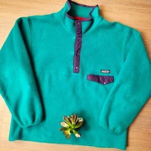 PATAGONIA Fleece Snap-T Turquoise Pullover (US L)